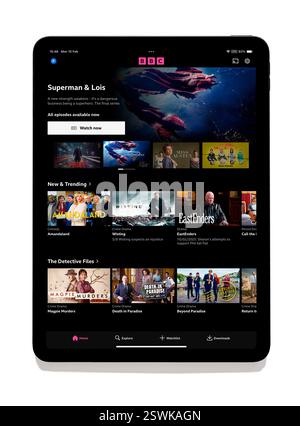 Applicazione BBC iPlayer su iPad Foto Stock