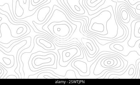 Schema di linea topografica. Mappa topografica. Texture geografica del contorno. Sfondo montano. Terreno topografico. Geografia astratta dei soccorsi. Geometrico Illustrazione Vettoriale