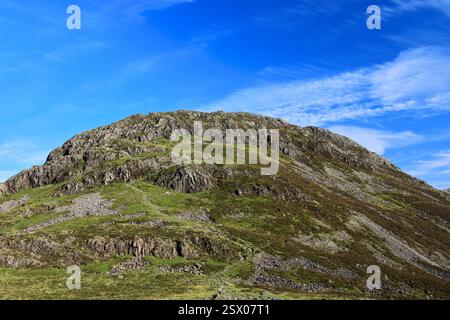 Vista di Seat Fell sopra Buttermere, Lake District National Park, Cumbria, Inghilterra, Regno Unito Foto Stock