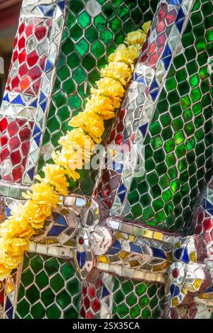 Wat Plai Laem, Bophut, Koh Samui, Thailandia, 10 febbraio, 2025, attrazioni nel tempio Foto Stock