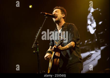 Londra, Regno Unito. 22 febbraio 2025. Frank Turner celebra il concerto numero 3000 all'Ally Pally. Cristina Massei/Alamy notizie in diretta Foto Stock
