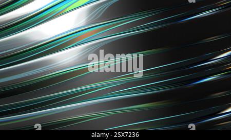 Blu viola rifrazione acquosa delicato design contemporaneo sfondo astratto illustrazione 3d di alta qualità Foto Stock