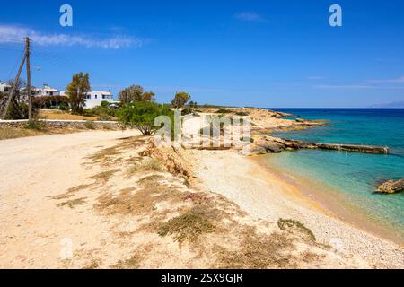 La costa meridionale dell'isola di Ano Koufonisi. Koufonisia, piccole Cicladi, Grecia Foto Stock