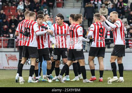 Cracovia, Polonia. 23 febbraio 2024. Calcio 2024 2025 PKO BP Ekstraklasa - polacco Top League Cracovia vs Jagiellonia Bialystok op: CRACOVIA crediti: Konrad Swierad/Alamy Live News Foto Stock