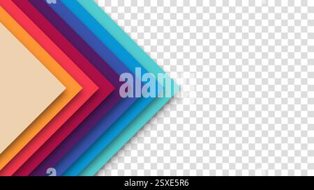 Design astratto della carta da parati degli anni '1970, '1960 e '1950 con forme e cornici in stile retrò con sfondo trasparente. Illustrazione vettoriale. Illustrazione Vettoriale