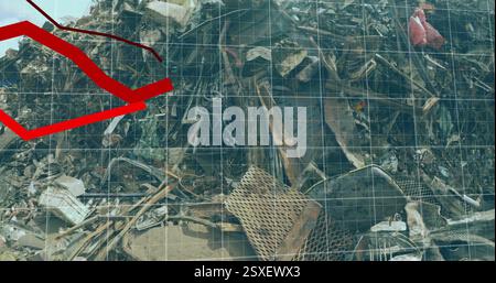 Immagine dell'elaborazione dei dati finanziari in discarica Foto Stock