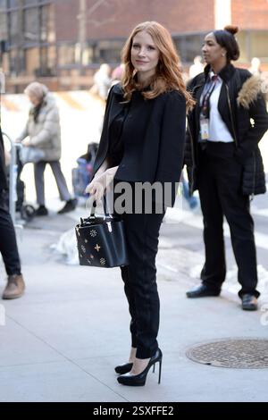 Jessica Chastain alla AOL Build Speaker Series il 21 marzo 2017 a New York Foto Stock