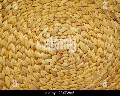 Le montagne russe realizzate con giacinti d'acqua sono caratterizzate da una texture intrecciata a mano. Il suo aspetto naturale e rustico aggiunge un tocco di eleganza a qualsiasi design grazie al rispetto dell'ambiente. Foto Stock