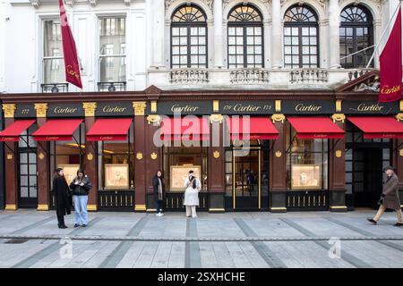 Cartier Store, New Bond Street, Londra. Foto Stock