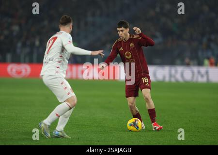 Roma, Italia 24.02.2025: Durante il campionato italiano di calcio di serie A Enilive 2024-2025 partita COME Roma vs AC Monza allo Stadio Olimpico di Roma. Foto Stock