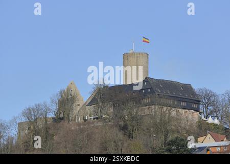 Castello di Gleiberg costruito intorno al 900, Krofdorf-Gleiberg, Wettenberg, Assia, Germania, Europa Foto Stock