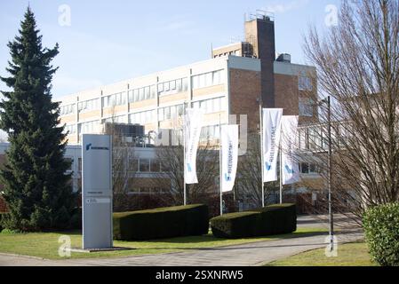 Rheinmetall Pierburg a Neuss. Es Wird erwägt, Munition für den Krieg in der Ukraine hier herzustellen. Foto Stock