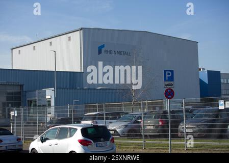 Rheinmetall Pierburg a Neuss. Es Wird erwägt, Munition für den Krieg in der Ukraine hier herzustellen. Foto Stock