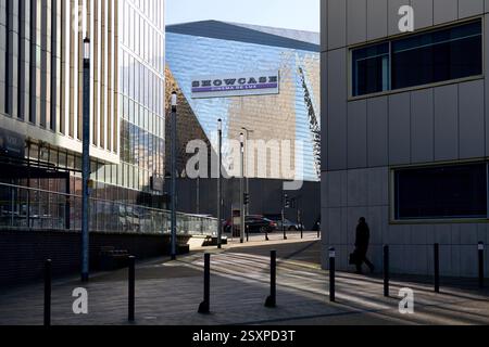 Lo Showcase Cinema de Lux di Leicester con i nuovi edifici circostanti. Foto Stock