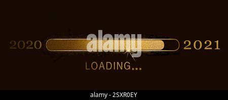 Buon carico nuovo anno sfondo bokeh dorato. Capodanno. Foto Stock