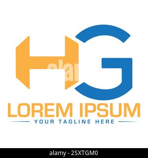 HG Letter Logo Design Vector Illustrazione Vettoriale