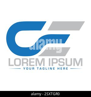 Logo CE Letter Logo Design Vector Illustrazione Vettoriale