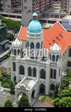 St Joseph's Church in Victoria Street, Singapore City. Chiesa cattolica romana. Foto Stock