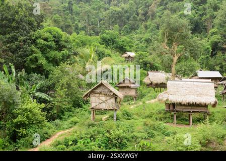 Ban Chaleunsouk. Piccolo villaggio vicino a Luang Namtha a nord del Lao Foto Stock
