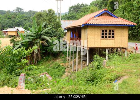 Ban Pak Nam Leuang. Piccolo villaggio vicino a Luang Namtha a nord del Lao Foto Stock