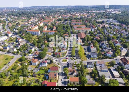 Veduta aerea di Coswig, Sassonia, Germania, Europa Foto Stock