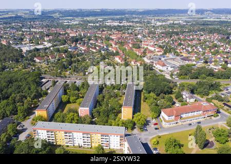 Veduta aerea di Coswig, Sassonia, Germania, Europa Foto Stock