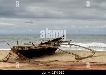 Barca da pesca, kunkeshwar sindhudurg, Maharashtra, India, Asia Foto Stock