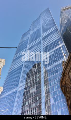 22 Bishopsgate tra i moderni edifici per uffici del quartiere finanziario della City of London, Inghilterra. Foto Stock
