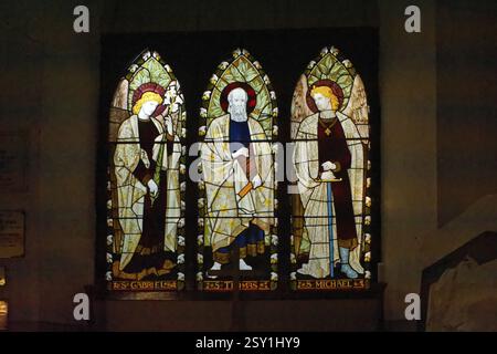 Vetrata, san Tommaso chiesa cattedrale, fort, Mumbai, Maharashtra, India, Asia Foto Stock