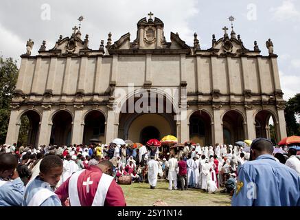 Cattedrale della Santissima trinità, selassie, addis abeba, etiopia Foto Stock