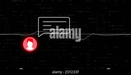 Immagine di macchie bianche sulle icone dei supporti Foto Stock