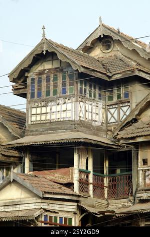 Il vecchio edificio in nashik city Maharashtra India Asia Foto Stock