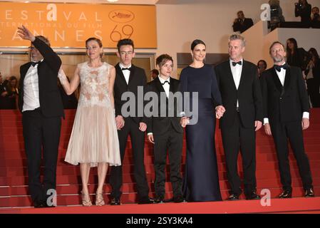 Fabrice Luchini, Valeria Bruni tedeschi, Brandon Lavieville, Raph (Raphaël Haroche), Juliette Binoche, Bruno Dumont, Jean-Luc VincentCast di 'ma Loute Foto Stock