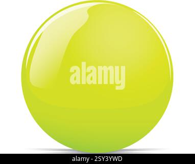 Sfera verde lime lucida con riflessi Illustrazione Vettoriale