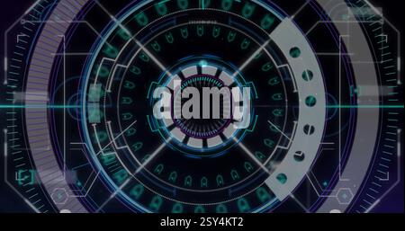 Immagine dell'elaborazione dei dati sulla scansione dell'ambito Foto Stock