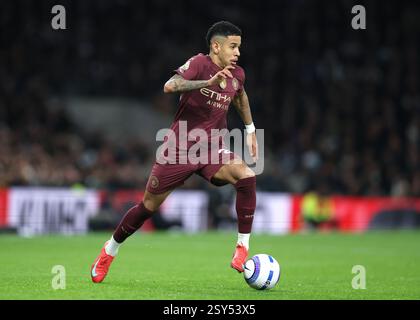Londra, Regno Unito. 26 febbraio 2025. Savinho del Manchester City durante la partita di Premier League al Tottenham Hotspur Stadium di Londra. Il credito per immagini dovrebbe essere: Paul Terry/Sportimage Credit: Sportimage Ltd/Alamy Live News Foto Stock