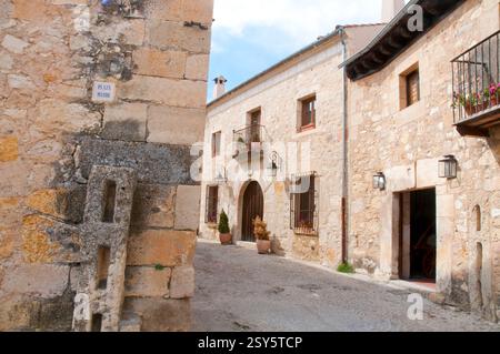 Street. A Pedraza, provincia di Segovia Castilla Leon, Spagna. Foto Stock