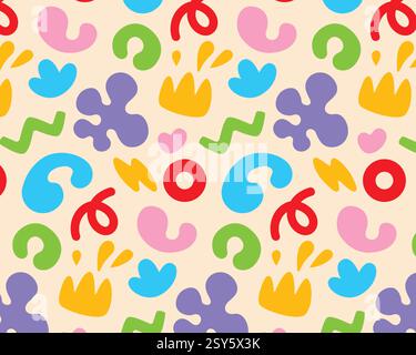 Un modello di forme astratte multicolore. Illustrazione vettoriale. Illustrazione Vettoriale