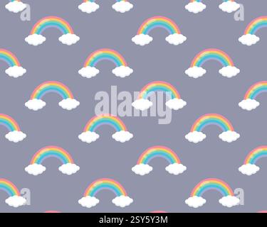 Carini Rainbow. Ripetizione senza giunture. Illustrazione vettoriale Illustrazione Vettoriale