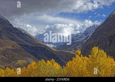 Francia, dipartimento Hautes-Alpes, Villar-d'Arène, alta valle Romanche in autunno, picco Arsine, massiccio dell'Ecrins crediti: Alexis G./Photo12 Foto Stock