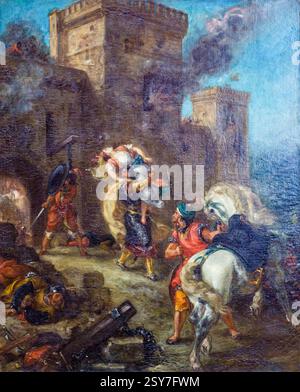 Il rapimento di Rebecca, Eugène Delacroix, Musée du Louvre, Musée National de France, Parigi, Francia Foto Stock