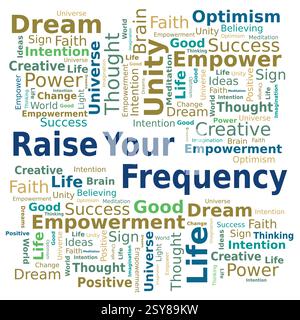 Word Cloud aumenta la tua frequenza citazione - più colori - vettore Illustrazione Vettoriale