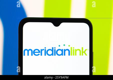Canada. 27 febbraio 2025. In questa immagine, il logo MeridianLink viene visualizzato sullo schermo di uno smartphone. (Credit Image: © Thomas Fuller/SOPA Images via ZUMA Press Wire) SOLO PER USO EDITORIALE! Non per USO commerciale! Foto Stock