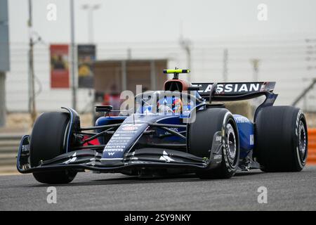 27.02.2025, Bahrain International Circuit, Sakhir, Formula 1 test Bahrain 2025 , Carlos Sainz Jr. (ESP) - Williams Racing - Williams FW47 - Mercedes Foto Stock