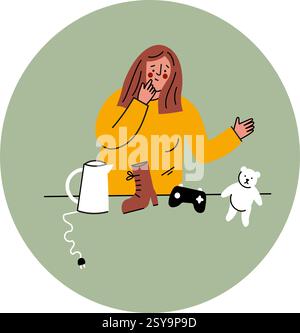 Vendita e acquisto di articoli di seconda mano Illustrazione Vettoriale