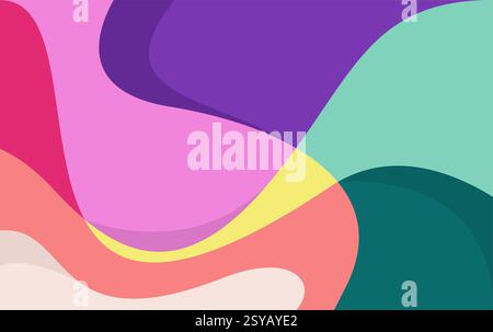 Onda colorata e sfondo fluido per lo sfondo estivo Illustrazione Vettoriale