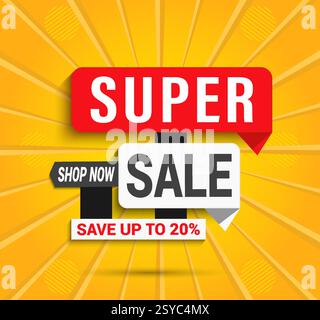 Banner Web di vendita modello di design victor. Sconto esclusivo, vendita Flash, Mega offerta con barra multifunzione realistica. Prezzo offerta speciale del prodotto . Illustrazione Vettoriale