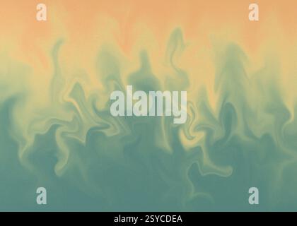Design astratto del banner con sfondo sfumato verde chiaro e giallo. Effetto texture granuloso. Foto Stock