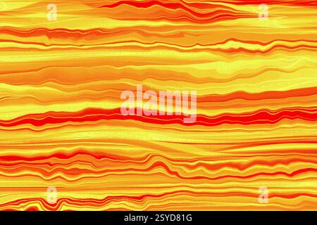 Texture di seta gialla con linee rosse. Illustrazione Vettoriale