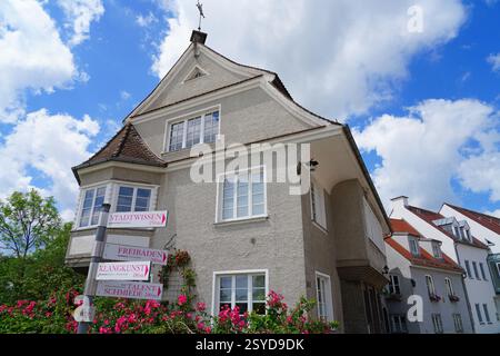 LANDSBERG AM LECH, GERMANIA - Vista di Landsberg am Lech, una città medievale sul fiume Lech nel sud-ovest della Baviera, Germania, vicino a Monaco. Foto Stock
